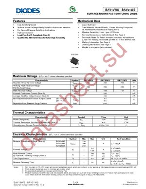 BAV21WS-7-F datasheet  